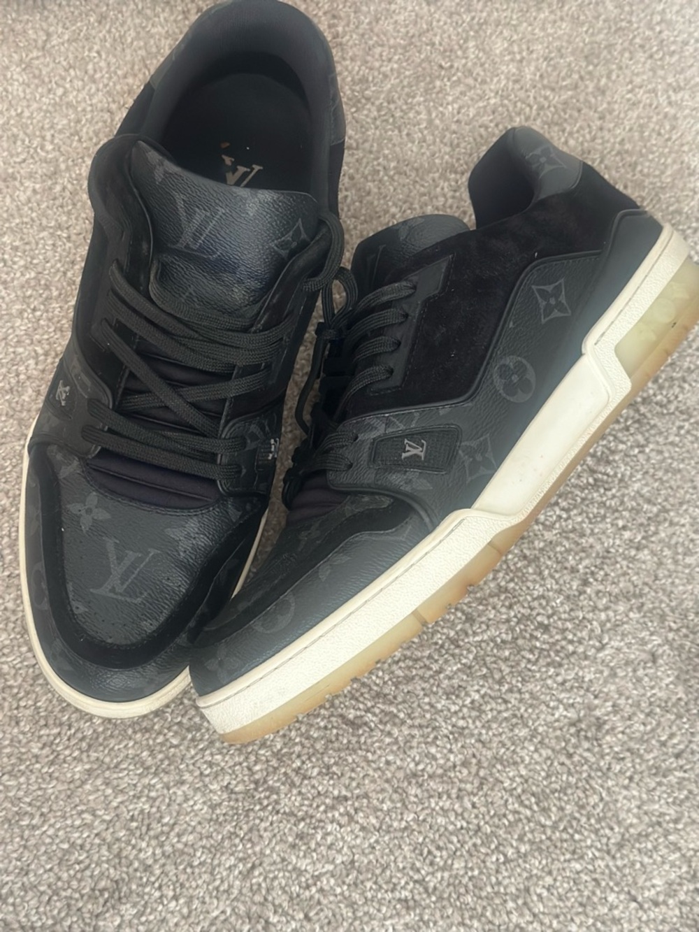 Louis Vuitton Black Monogram Low-Top Sneakers - Picture 5 of 5